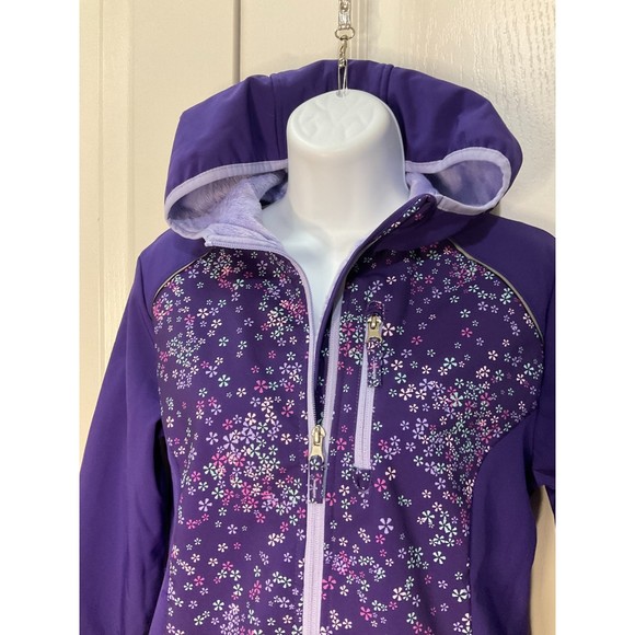 Free Country Girls Purple Jacket Faux Fur lined Inside Hoody Size 14/16 XXL - Picture 3 of 11